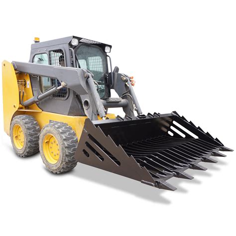 72 rock bucket skeleton loader w teeth skid steer|titan skeleton rock bucket.